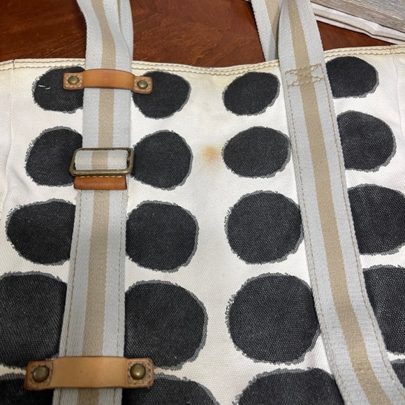 Gap canvas leather vtg Handbag Tote Bag weekender travel bag - Picture 4 of 12